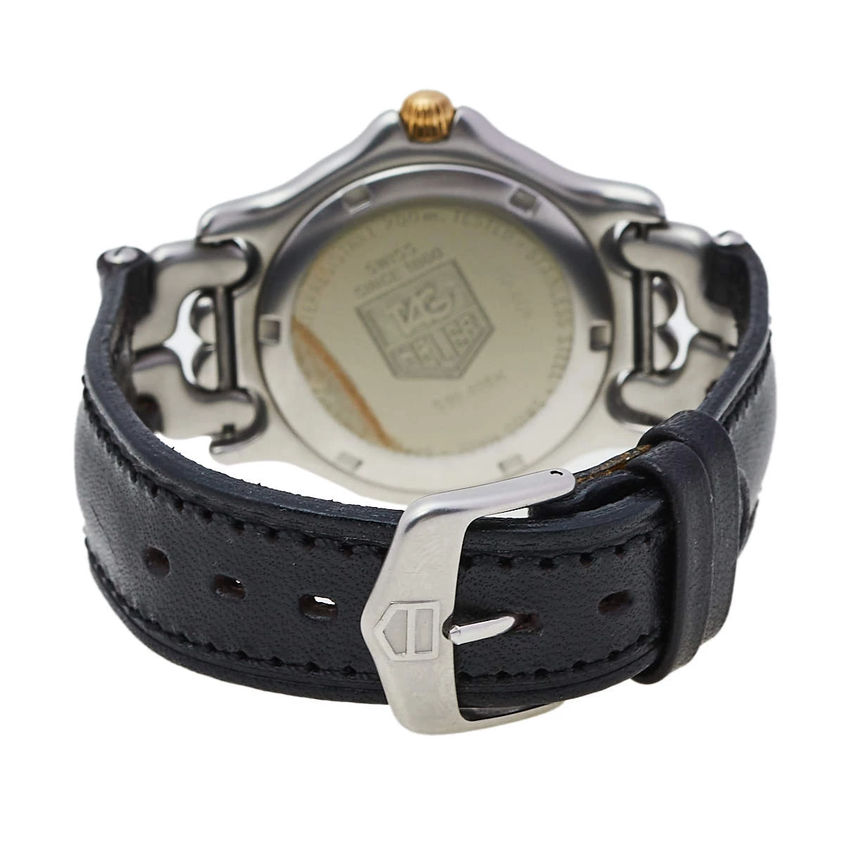 TAG Heuer Vintage White Two-Tone Stainless Steel Professional S/EL S95.806K Men's Wristwatch 38 Mm For Men 5 TAG Heuer Vintage White Two-Tone Stainless Steel Professional S/EL S95.806K Men's Wristwatch 38 Mm For Men - Image 5