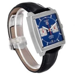 Tag Heuer Blue Stainless Steel Monaco Calibre 12 CAW2111 Men's Wristwatch 39 MM For Men -Tag Heuer Sales Shop luxury men tag heuer used watches p500175 009