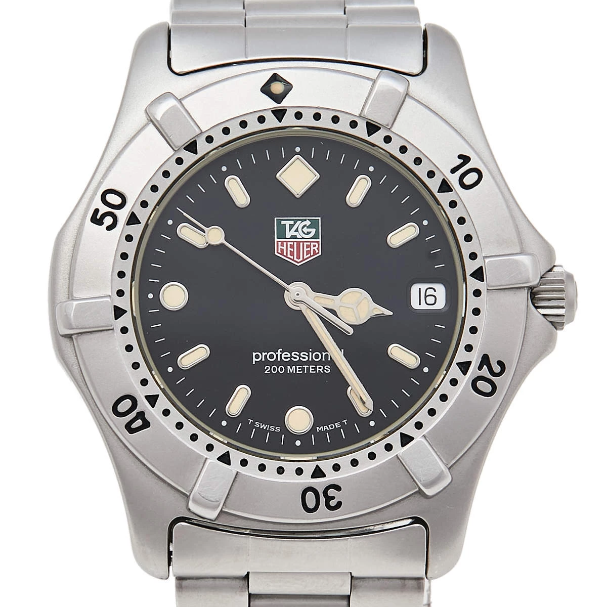 Tag Heuer Black Stainless Steel Professional WE1110-R Men's Wristwatch 38 Mm For Men 3 Tag Heuer Black Stainless Steel Professional WE1110-R Men's Wristwatch 38 Mm For Men - Image 3