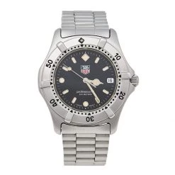 Tag Heuer Black Stainless Steel Professional WE1110-R Men's Wristwatch 38 Mm For Men