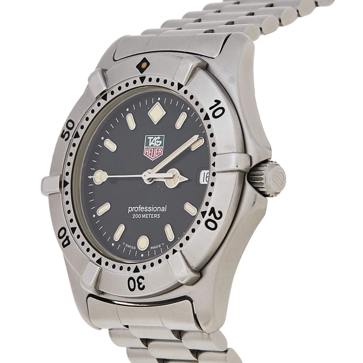 Tag Heuer Black Stainless Steel Professional WE1110-R Men's Wristwatch 38 Mm For Men 2 Tag Heuer Black Stainless Steel Professional WE1110-R Men's Wristwatch 38 Mm For Men - Image 2