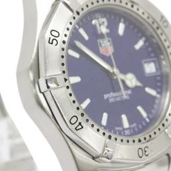 Tag Heuer Blue Stainless Steel 2000 Classic Men's Wristwatch 37MM For Men -Tag Heuer Sales Shop luxury men tag heuer used watches p52331 003