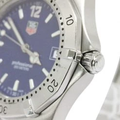 Tag Heuer Blue Stainless Steel 2000 Classic Men's Wristwatch 37MM For Men -Tag Heuer Sales Shop luxury men tag heuer used watches p52331 004