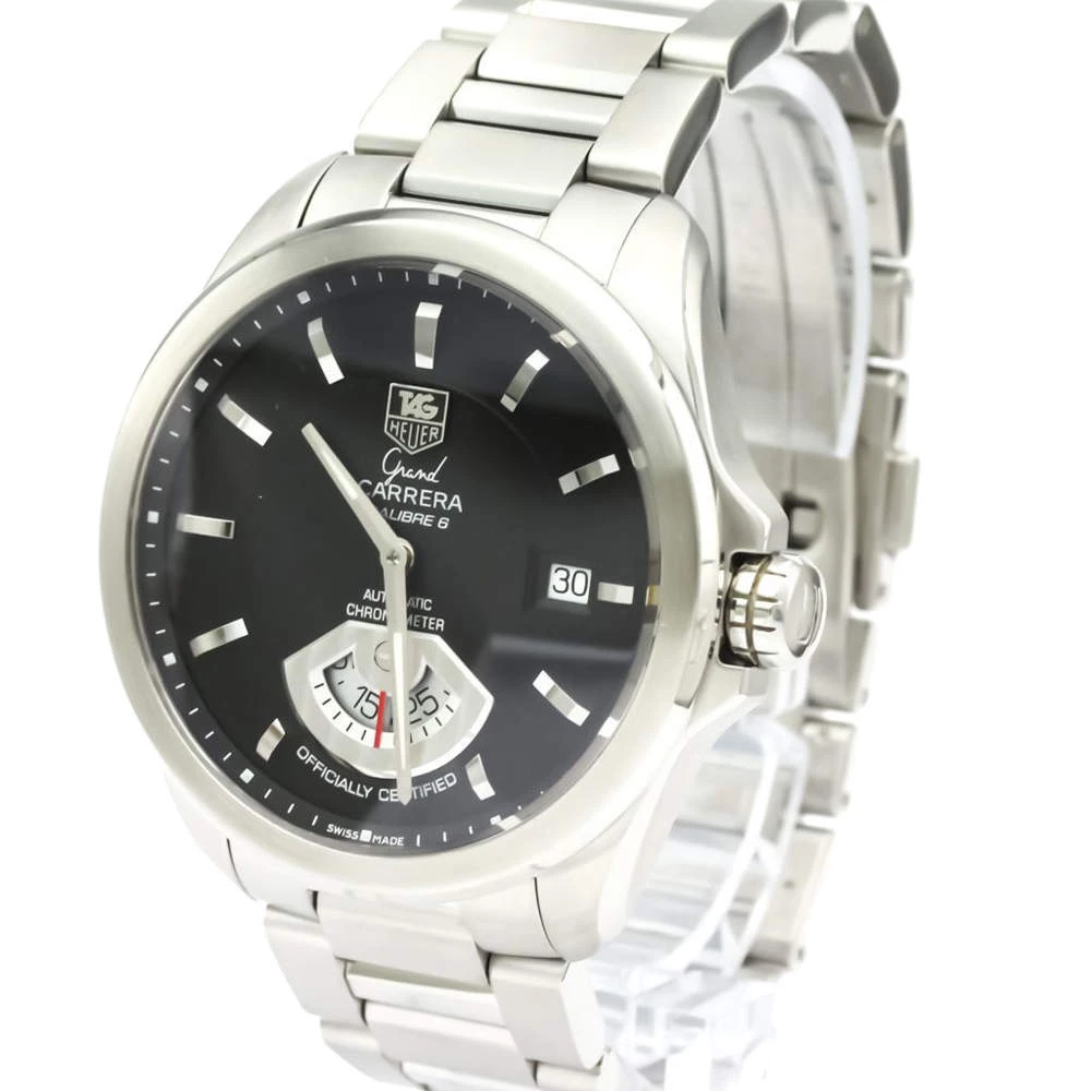 Tag Heuer Black Stainless Steel Grand Carrera Calibre 6 Automatic WAV511A Men's Wristwatch 41 MM For Men 1 Tag Heuer Black Stainless Steel Grand Carrera Calibre 6 Automatic WAV511A Men's Wristwatch 41 MM For Men