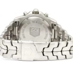 Tag Heuer Blue Stainless Steel Link Quartz Chronograph CT1110 Men's Wristwatch 42 MM For Men -Tag Heuer Sales Shop luxury men tag heuer used watches p538224 002