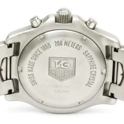 Tag Heuer Blue Stainless Steel Link Quartz Chronograph CT1110 Men's Wristwatch 42 MM For Men -Tag Heuer Sales Shop luxury men tag heuer used watches p538224 007