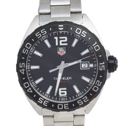 Tag Heuer Black Stainless Steel Formula 1 WAZ1110 Men's Wristwatch 41 Mm For Men -Tag Heuer Sales Shop luxury men tag heuer used watches p556006 007