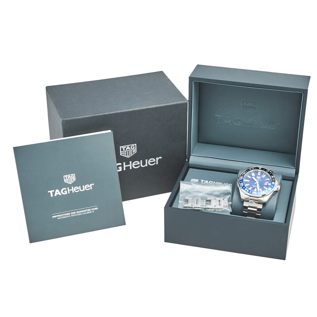 Tag Heuer Blue Stainless Steel Aquaracer GMT WAY201T Men's Wristwatch 43 Mm For Men 8 Tag Heuer Blue Stainless Steel Aquaracer GMT WAY201T Men's Wristwatch 43 Mm For Men - Image 8
