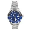 Tag Heuer Blue Stainless Steel Aquaracer GMT WAY201T Men's Wristwatch 43 Mm For Men