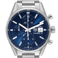 Tag Heuer Blue Stainless Steel Carrera Calibre CBK2112 Men's Wristwatch 41MM For Men -Tag Heuer Sales Shop luxury men tag heuer used watches p566846 005