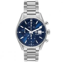 Tag Heuer Blue Stainless Steel Carrera Calibre CBK2112 Men's Wristwatch 41MM For Men