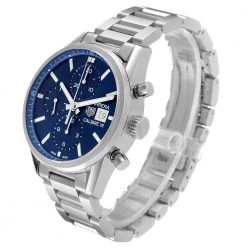 Tag Heuer Blue Stainless Steel Carrera Calibre CBK2112 Men's Wristwatch 41MM For Men -Tag Heuer Sales Shop luxury men tag heuer used watches p566846 007