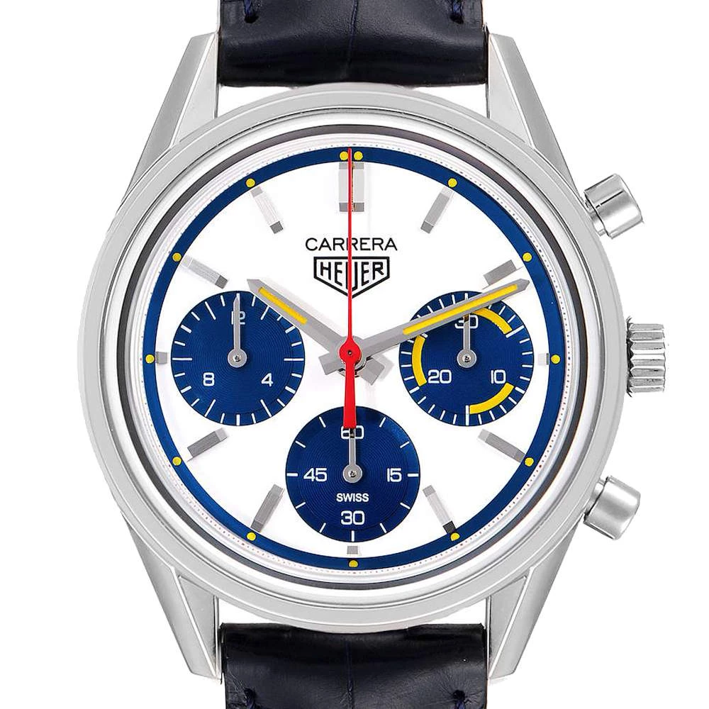 Tag Heuer White Stainless Steel Carrera 160 Years Anniversary CBK221C Men's Wristwatch 39MM For Men 3 Tag Heuer White Stainless Steel Carrera 160 Years Anniversary CBK221C Men's Wristwatch 39MM For Men - Image 3