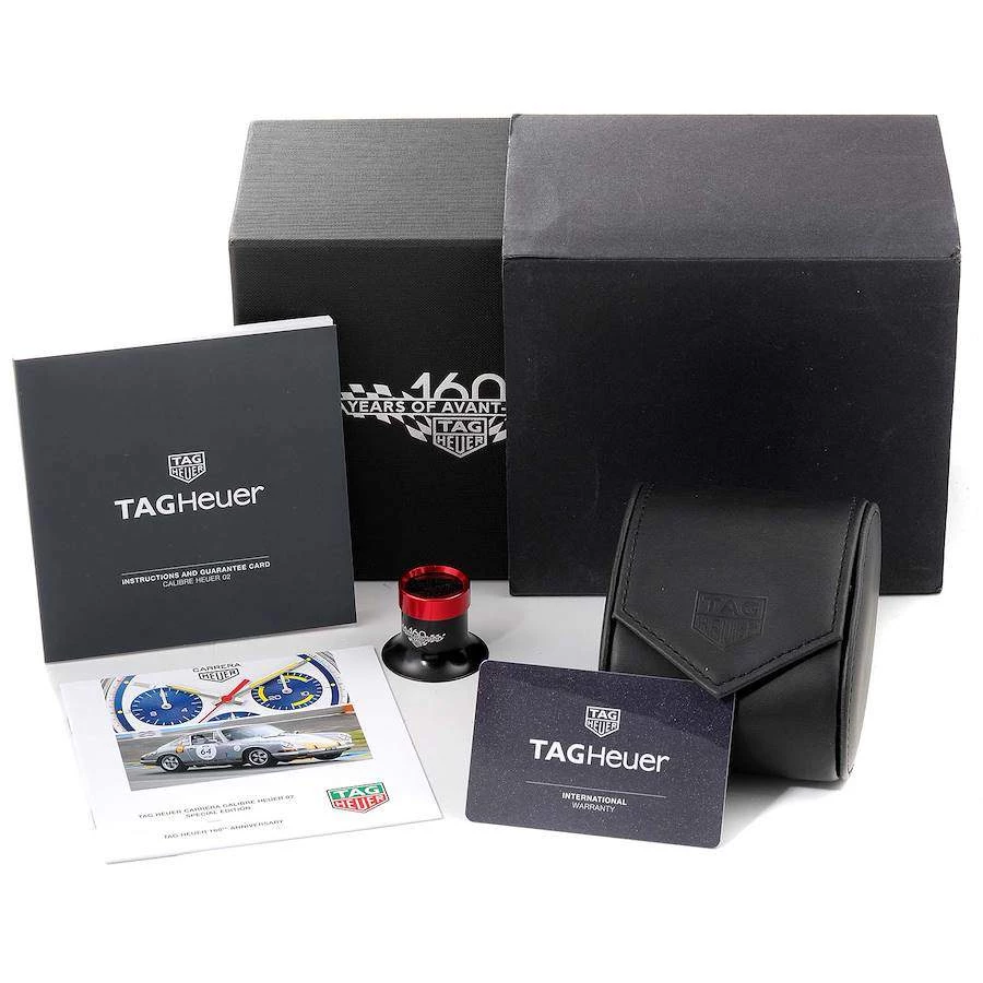 Tag Heuer White Stainless Steel Carrera 160 Years Anniversary CBK221C Men's Wristwatch 39MM For Men 8 Tag Heuer White Stainless Steel Carrera 160 Years Anniversary CBK221C Men's Wristwatch 39MM For Men - Image 8