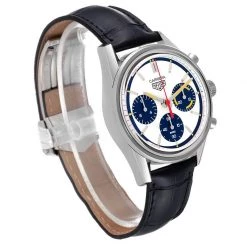 Tag Heuer White Stainless Steel Carrera 160 Years Anniversary CBK221C Men's Wristwatch 39MM For Men 14 Tag Heuer White Stainless Steel Carrera 160 Years Anniversary CBK221C Men's Wristwatch 39MM For Men -Tag Heuer Sales Shop luxury men tag heuer used watches p566848 005