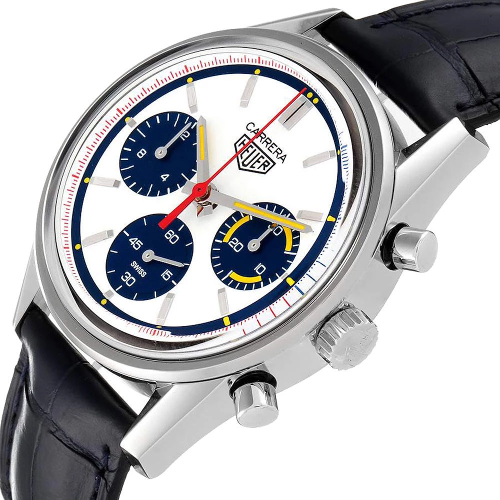 Tag Heuer White Stainless Steel Carrera 160 Years Anniversary CBK221C Men's Wristwatch 39MM For Men 2 Tag Heuer White Stainless Steel Carrera 160 Years Anniversary CBK221C Men's Wristwatch 39MM For Men - Image 2