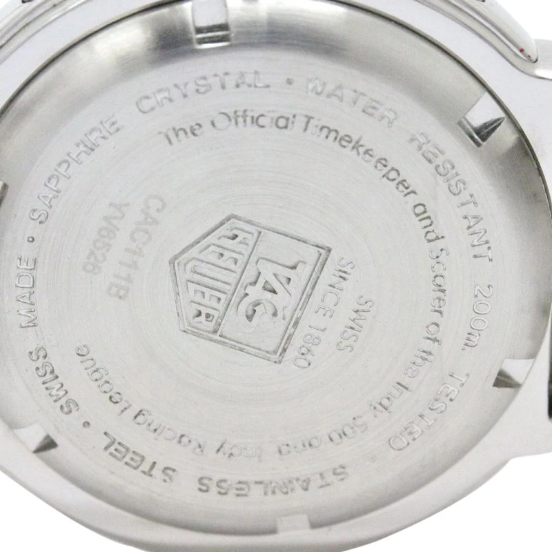 Tag Heuer Black Stainless Steel Formula 1 Indy 500 Men's Wristwatch 42MM For Men 5 Tag Heuer Black Stainless Steel Formula 1 Indy 500 Men's Wristwatch 42MM For Men - Image 5