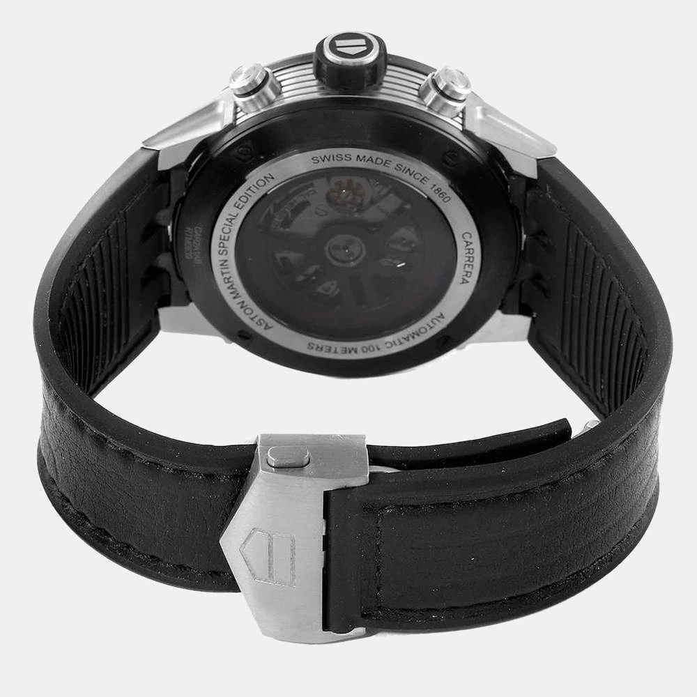 Tag Heuer Black Stainless Steel Carrera Caliber Heuer 01 Aston Martin Limited Edition CAR2A1AB Men's Wristwatch 43 MM For Men 5 Tag Heuer Black Stainless Steel Carrera Caliber Heuer 01 Aston Martin Limited Edition CAR2A1AB Men's Wristwatch 43 MM For Men - Image 5