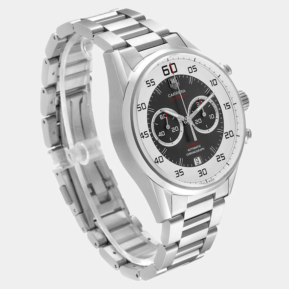 Tag Heuer Silver Stainless Steel Carrera Calibre Flyback CAR2B11 Men's Wristwatch 36 MM For Men 7 Tag Heuer Silver Stainless Steel Carrera Calibre Flyback CAR2B11 Men's Wristwatch 36 MM For Men - Image 7