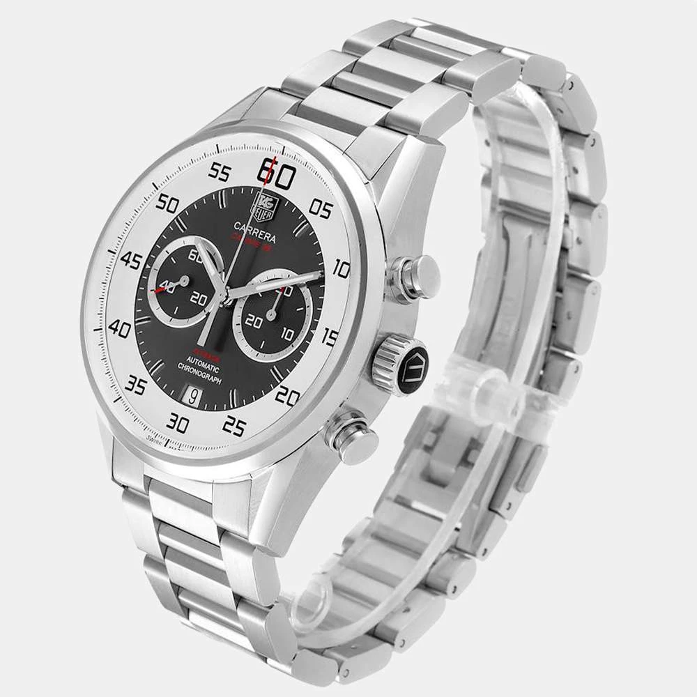 Tag Heuer Silver Stainless Steel Carrera Calibre Flyback CAR2B11 Men's Wristwatch 36 MM For Men 6 Tag Heuer Silver Stainless Steel Carrera Calibre Flyback CAR2B11 Men's Wristwatch 36 MM For Men - Image 6