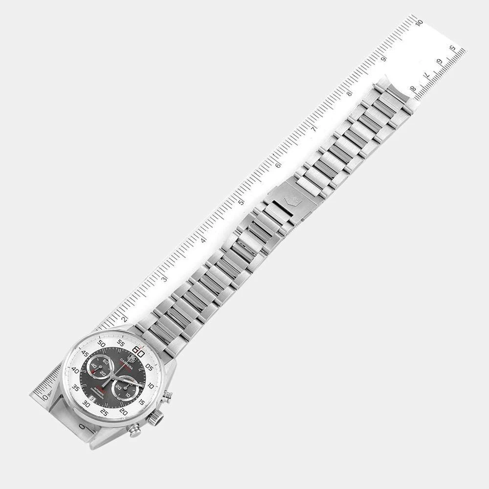 Tag Heuer Silver Stainless Steel Carrera Calibre Flyback CAR2B11 Men's Wristwatch 36 MM For Men 10 Tag Heuer Silver Stainless Steel Carrera Calibre Flyback CAR2B11 Men's Wristwatch 36 MM For Men - Image 10