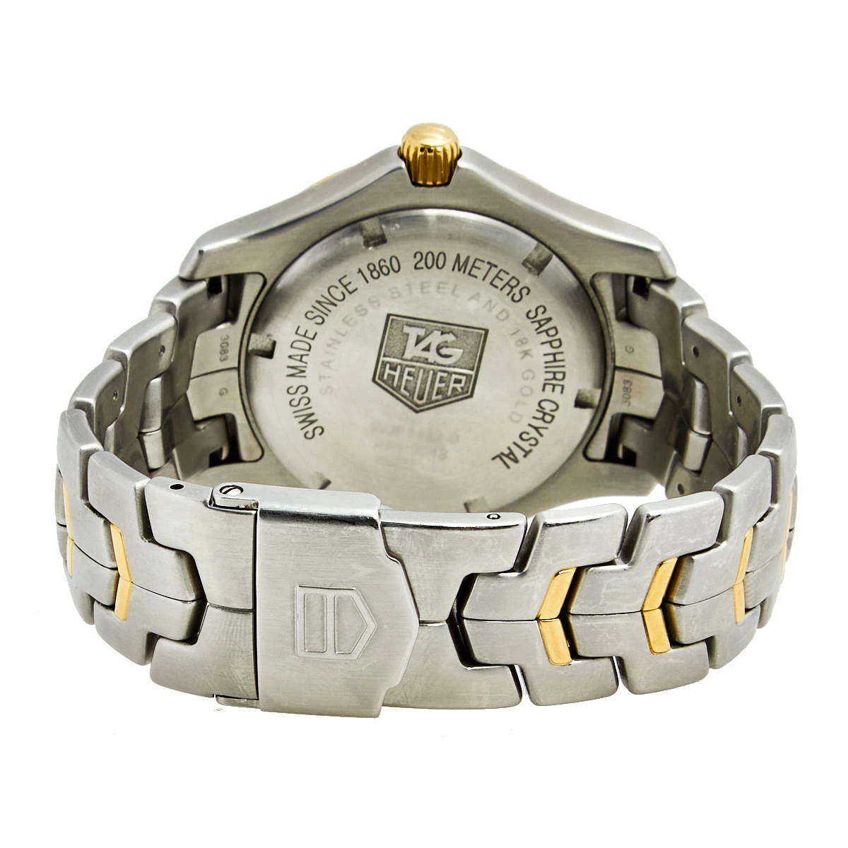 Tag Heuer Silver 18k Yellow Gold Stainless Steel Link WJF1152 Men's Wristwatch 39 Mm For Men 5 Tag Heuer Silver 18k Yellow Gold Stainless Steel Link WJF1152 Men's Wristwatch 39 Mm For Men - Image 5