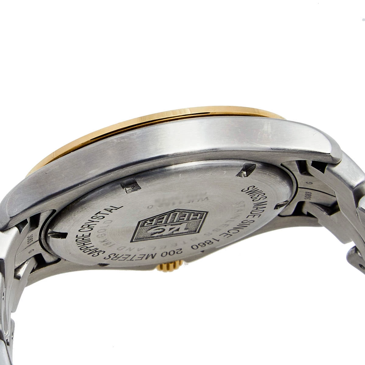 Tag Heuer Silver 18k Yellow Gold Stainless Steel Link WJF1152 Men's Wristwatch 39 Mm For Men 9 Tag Heuer Silver 18k Yellow Gold Stainless Steel Link WJF1152 Men's Wristwatch 39 Mm For Men - Image 9