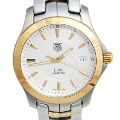 Tag Heuer Silver 18k Yellow Gold Stainless Steel Link WJF1152 Men's Wristwatch 39 Mm For Men 12 Tag Heuer Silver 18k Yellow Gold Stainless Steel Link WJF1152 Men's Wristwatch 39 Mm For Men -Tag Heuer Sales Shop luxury men tag heuer used watches p593818 008