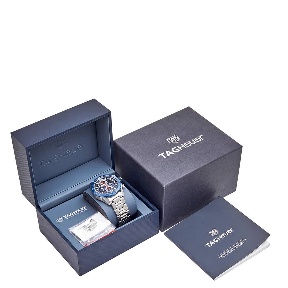 Tag Heuer Blue Stainless Steel CAR201T Men's Wristwatch 43 Mm For Men 8 Tag Heuer Blue Stainless Steel CAR201T Men's Wristwatch 43 Mm For Men - Image 8