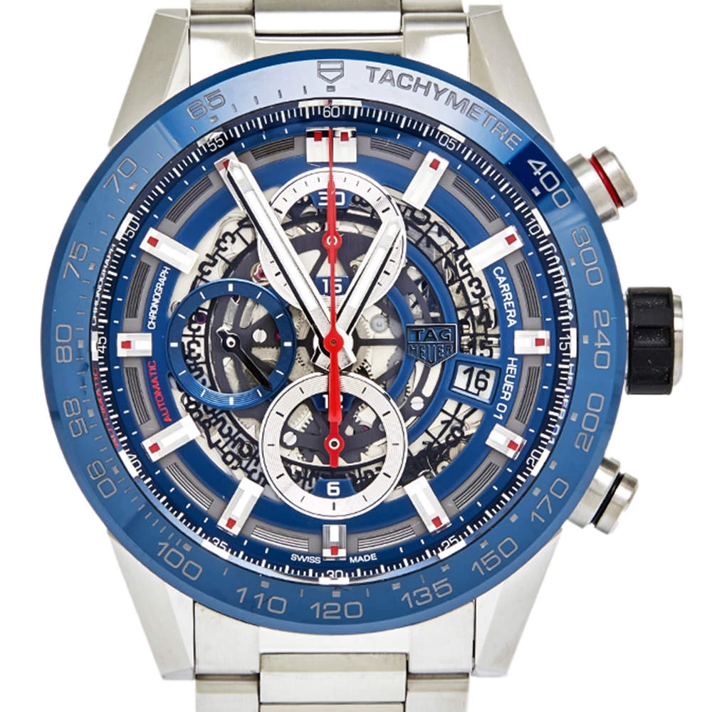 Tag Heuer Blue Stainless Steel CAR201T Men's Wristwatch 43 Mm For Men 3 Tag Heuer Blue Stainless Steel CAR201T Men's Wristwatch 43 Mm For Men - Image 3