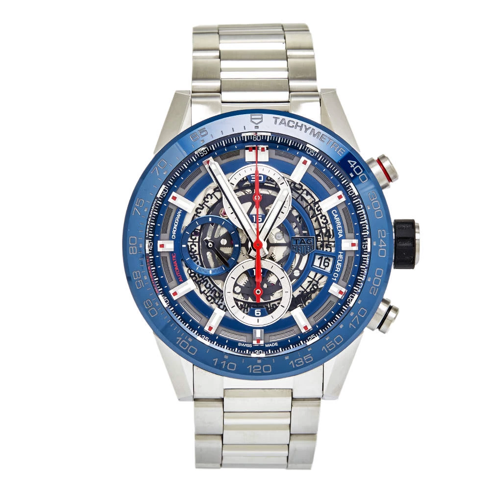 Tag Heuer Blue Stainless Steel CAR201T Men's Wristwatch 43 Mm For Men 1 Tag Heuer Blue Stainless Steel CAR201T Men's Wristwatch 43 Mm For Men