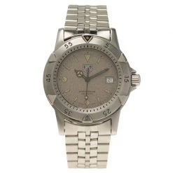 Tag Heuer Grey Stainless Steel 2000 Professional Diver Men's Wristwatch 38MM For Men