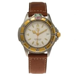 Tag Heuer Silver Stainless Steel Professional Men's Wristwatch 40MM For Men