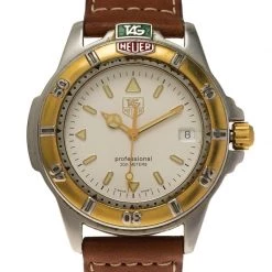 Tag Heuer Silver Stainless Steel Professional Men's Wristwatch 40MM For Men -Tag Heuer Sales Shop luxury men tag heuer used watches p61572 003