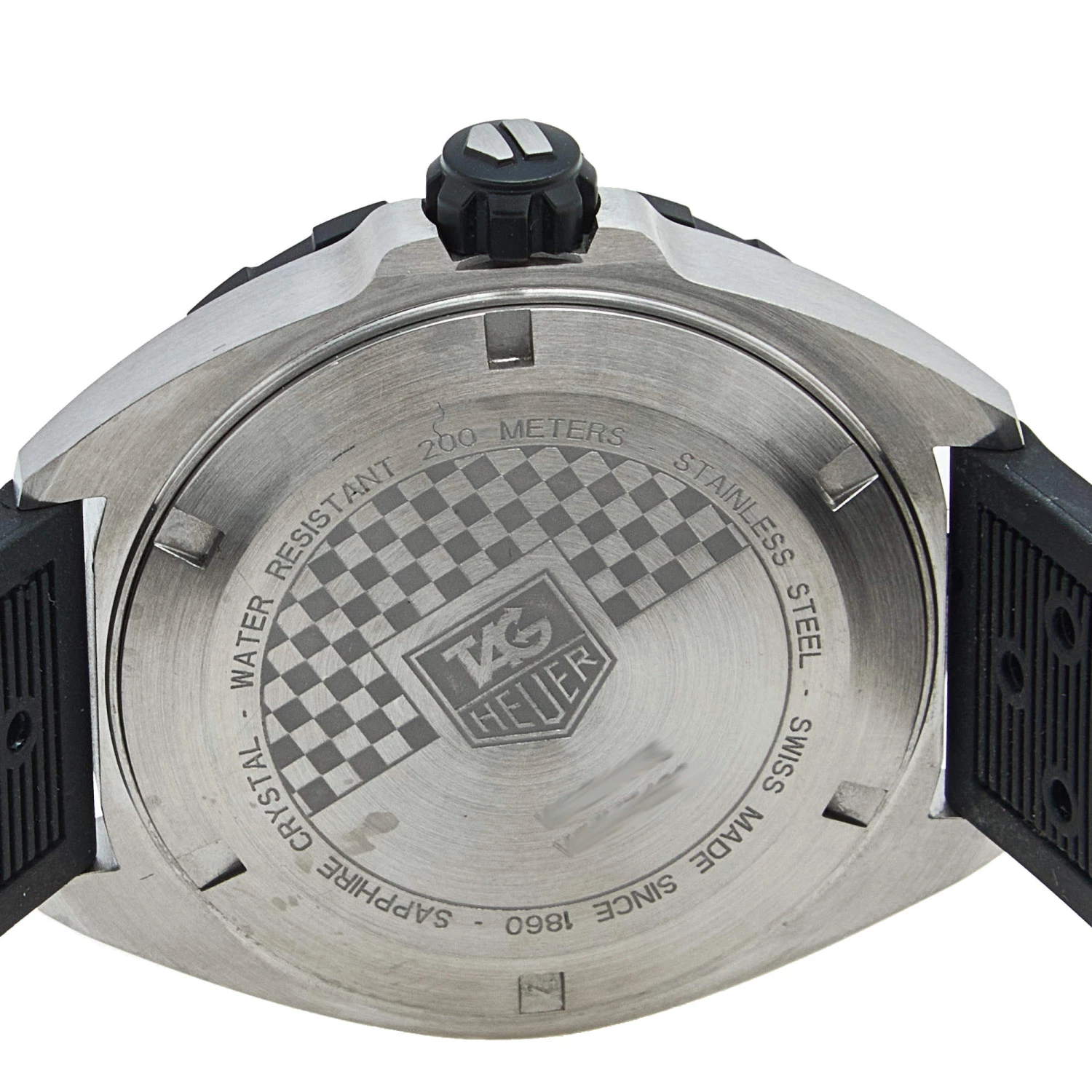 TAG Heuer Black Stainless Steel Rubber Formula 1 WAZ1110 Men's Wristwatch 41 Mm For Men 4 TAG Heuer Black Stainless Steel Rubber Formula 1 WAZ1110 Men's Wristwatch 41 Mm For Men - Image 4