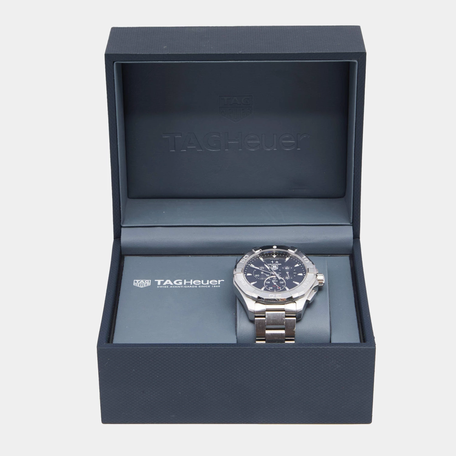 Tag Heuer Black Stainless Steel Aquaracer CAY110.0 Men's Wristwatch 43 Mm For Men 9 Tag Heuer Black Stainless Steel Aquaracer CAY110.0 Men's Wristwatch 43 Mm For Men - Image 9