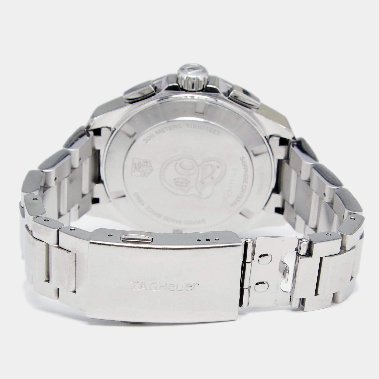 Tag Heuer Black Stainless Steel Aquaracer CAY110.0 Men's Wristwatch 43 Mm For Men 5 Tag Heuer Black Stainless Steel Aquaracer CAY110.0 Men's Wristwatch 43 Mm For Men - Image 5