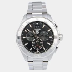 Tag Heuer Black Stainless Steel Aquaracer CAY110.0 Men's Wristwatch 43 Mm For Men