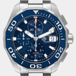 Tag Heuer Blue Stainless Steel Aquaracer Chronograph CAY211B Men's Wristwatch 43 MM For Men 12 Tag Heuer Blue Stainless Steel Aquaracer Chronograph CAY211B Men's Wristwatch 43 MM For Men -Tag Heuer Sales Shop luxury men tag heuer used watches p627445 009