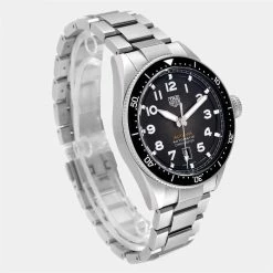 Tag Heuer Brown Stainless Steel Autavia Calibre 5 WBE5114 Men's Wristwatch 42 MM For Men -Tag Heuer Sales Shop luxury men tag heuer used watches p628170 002