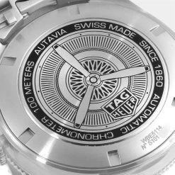 Tag Heuer Brown Stainless Steel Autavia Calibre 5 WBE5114 Men's Wristwatch 42 MM For Men -Tag Heuer Sales Shop luxury men tag heuer used watches p628170 003