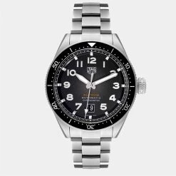 Tag Heuer Brown Stainless Steel Autavia Calibre 5 WBE5114 Men's Wristwatch 42 MM For Men