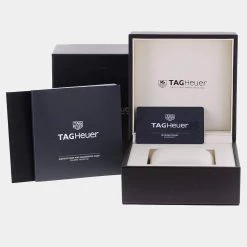 Tag Heuer Black Stainless Steel Carrera Batman Chronograph CBG2A1Z Men's Wristwatch 45 MM For Men -Tag Heuer Sales Shop luxury men tag heuer used watches p628182 001