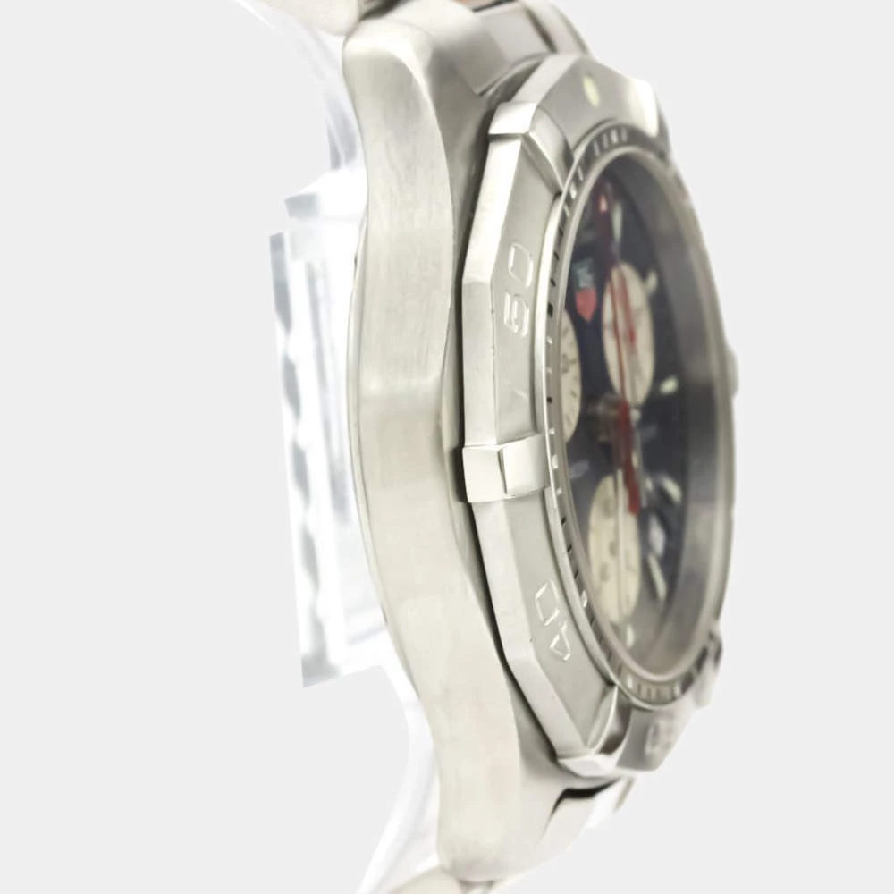 Tag Heuer Blue Stainless Steel Aquaracer Chronograph Quartz CAF1112 Men's Wristwatch 42 MM For Men 6 Tag Heuer Blue Stainless Steel Aquaracer Chronograph Quartz CAF1112 Men's Wristwatch 42 MM For Men - Image 6