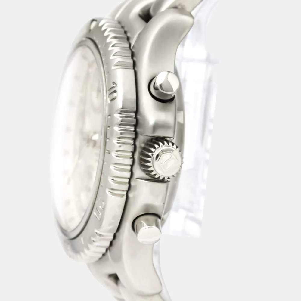 Tag Heuer Silver Stainless Steel Link Chronograph Automatic CT2113 Men's Wristwatch 42 MM For Men 5 Tag Heuer Silver Stainless Steel Link Chronograph Automatic CT2113 Men's Wristwatch 42 MM For Men - Image 5