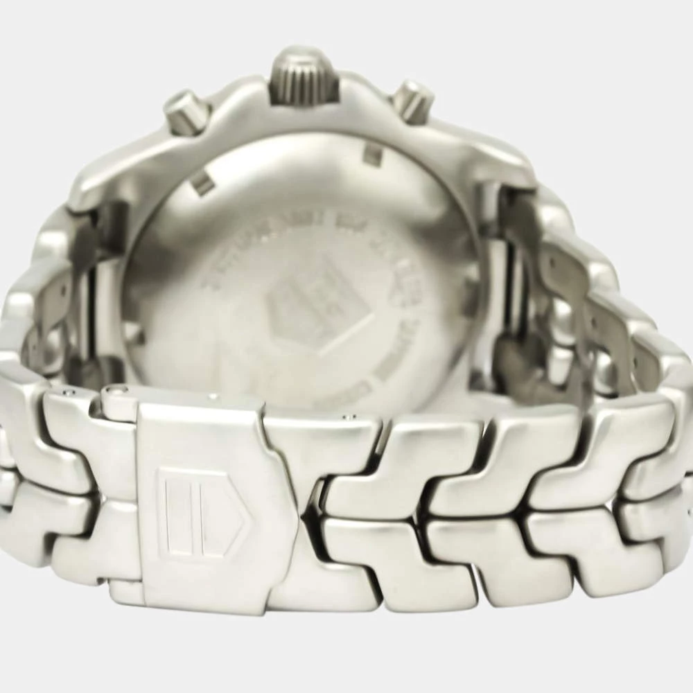 Tag Heuer Silver Stainless Steel Link Chronograph Automatic CT2113 Men's Wristwatch 42 MM For Men 4 Tag Heuer Silver Stainless Steel Link Chronograph Automatic CT2113 Men's Wristwatch 42 MM For Men - Image 4