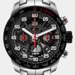 Tag Heuer Black Stainless Steel Carrera Senna Special Edition Chronograph CBG2013 Men's Wristwatch 43 MM For Men 12 Tag Heuer Black Stainless Steel Carrera Senna Special Edition Chronograph CBG2013 Men's Wristwatch 43 MM For Men -Tag Heuer Sales Shop luxury men tag heuer used watches p630287 002