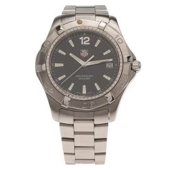 Tag Heuer Black Stainless Steel Aquaracer Men's Wristwatch 38MM For Men