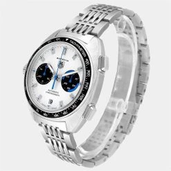 Tag Heuer Silver Stainless Steel Autavia Automatic Chronograph CY2110 Men's Wristwatch 43 MM For Men -Tag Heuer Sales Shop luxury men tag heuer used watches p633936 004