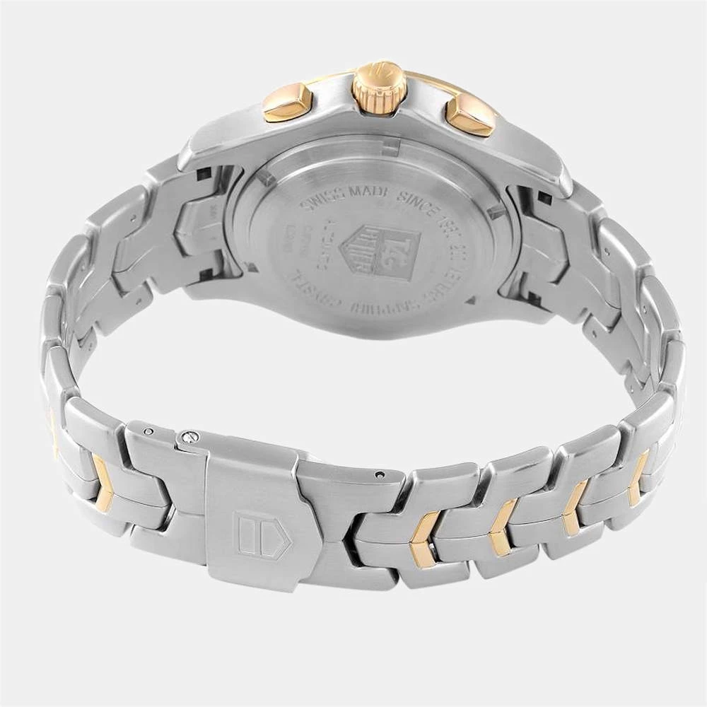 Tag Heuer Silver 18K Yellow Gold And Stainless Steel Link Chronograph CJF2150 Men's Wristwatch 42 MM For Men 5 Tag Heuer Silver 18K Yellow Gold And Stainless Steel Link Chronograph CJF2150 Men's Wristwatch 42 MM For Men - Image 5